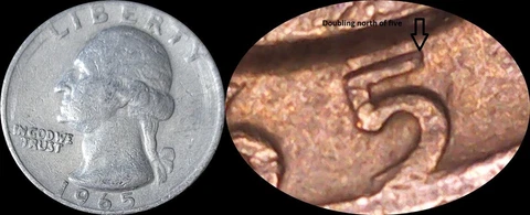 1965 Washington Quarter Double Die Obverse DDO-003 per Variety Vista Cover