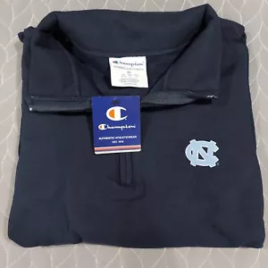 Champion Sweatshirt Herren XL Blau 1/4 Zip UNC Tar Heels Pullover TOP - Bild 1 von 10
