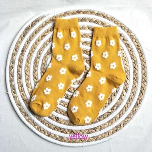 Mujeres Calcetines de media pantorrilla Estampado Floral Calcetines Informales Calcetines de Algodón para Mujeres Niñas - Imagen 1 de 14