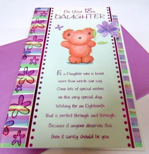 Daughter 18th Birthday Greetings Card......On Your 18th Daughter - Picture 1 of 3