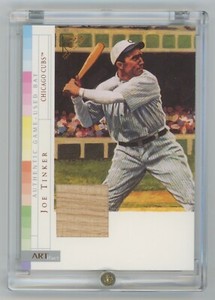 2003 Topps Gallery Joe Tinker #AR-JT Game Used Bat Relic - MLB HOF Cubs HTF