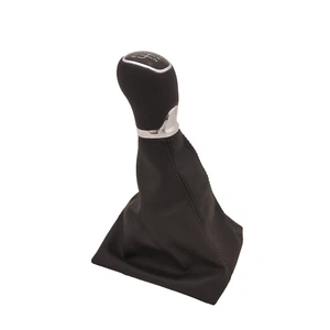 6 Speed Gear Knob Gear Lever Gear Cover Skoda Superb III 3V Leather Seam Black - Picture 1 of 6