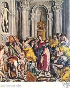 POSTAL EL GRECO EXPULSION MERCADERES DEL TEMPLO PAINTING POSTCARD ART TP10348 - Picture 1 of 1