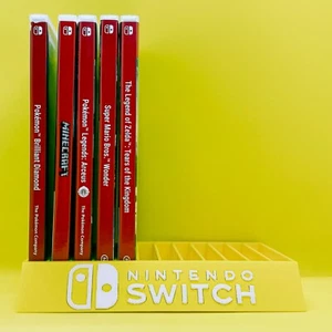 Nintendo Switch Game Organiser Stand Display Yellow White Case Storage 12 Games - Picture 1 of 10