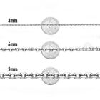 3/6/9mm Mens Chain Silver Stainless Steel Cable Link Necklace 18/20/22/24 inches