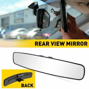 Panoramic Rear View Mirror 17 inches Wide Angle Convex Car Truck SUV Day Night - Picture 1 of 17