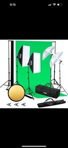 ESDDI Photo Studio Lighting Kit Umbrella Backdrop Background Light - Picture 1 of 13