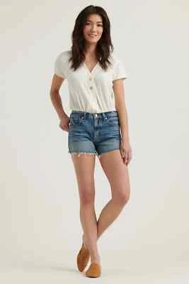 Lucky Brand Distressed Mid Rise The Cut Off Jean Shorts US 4 / 27 - Image 1 of 4