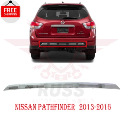 New Rear Bumper Cover Molding Chrome Fits 2013-2016 Nissan Pathfinder NI1144104 Foto 1 de 4