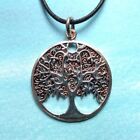 Et Nox Tree of Life Pendant Necklace Intricate Openwork Silver Plated Bronze