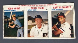 1979 HOSTESS COMPLETE PANEL #55-57 ROBIN YOUNT RUSTY STAUB GARY ALEXANDER HOFer