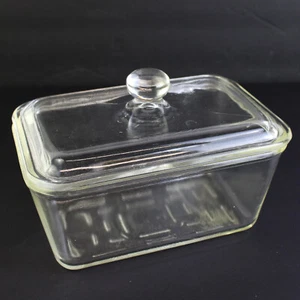 Vintage Glasbake 805 Klarglas Brot Laib Backform mit Deckel Sammlerstück - Bild 1 von 5