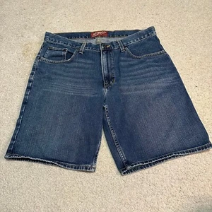 Vintage Y2K Arizona Jeans Company Medium Wash Essential Denim Shorts Jorts 36 - Picture 1 of 6