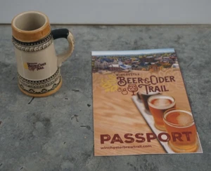 Winchester Bier & Apfelwein Trail Reisepass & Souvenir 3,5" Bierkrug Virginia - Bild 1 von 5