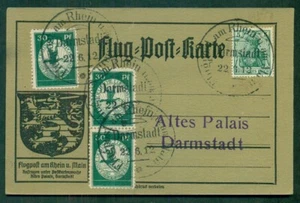 GERMANY, 1912, Early First Flight car w/30pf (x3) tied, scarcer & VF Sieger €900 - Picture 1 of 1