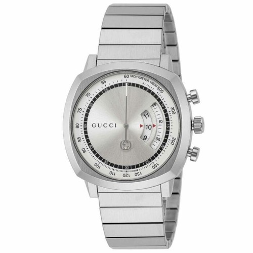 GUCCI Orologio Uomo GRIP Quarzo Argento YA157302 Orologio da Polso