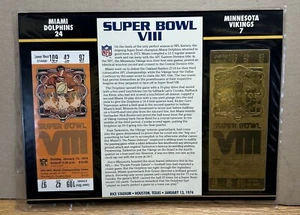 Willabee Ward Commemorative Super Bowl III 22k Gold Ticket Jets Colts 1969 - Picture 1 of 2