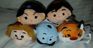 Disney Tsum Tsum Aladdin Mini's Complete Set of 5 Authentic NWT USA - Picture 1 of 7