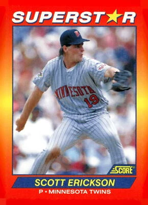 1992 Score 100 Superstars #2 Scott Erickson - Image 1 of 2