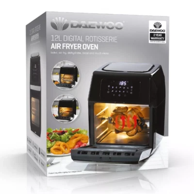 Daewoo 12L Freidora de Aire Horno Asador 1800W Eléctrico Tamaño Familiar Sin Aceite Saludable Foto 1 de 4
