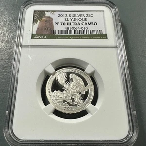 2012-S El Yunque SILVER PROOF Quarter, NGC PF70 ULTRA CAMEO (85958) - Picture 1 of 2