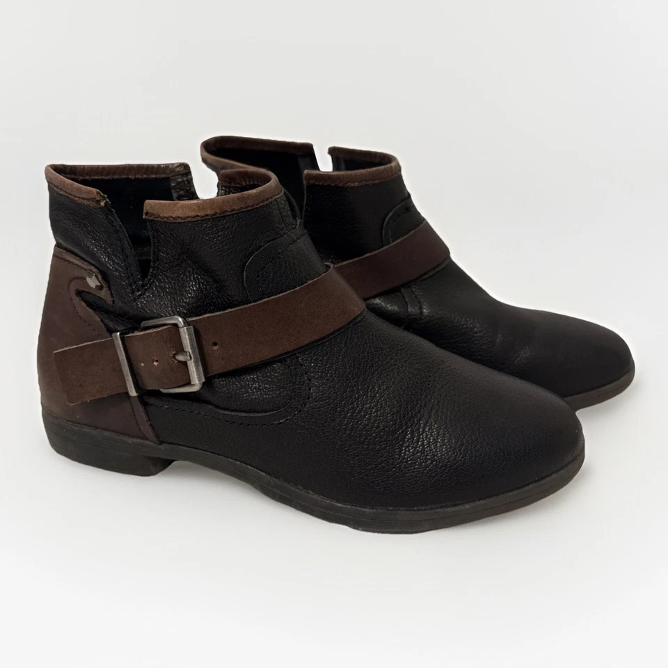 BCBG Women’s Rough Black Oak Leather Strap & Buckle Moto Boots Size 7.5B - Image 1 of 4