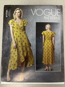 UNCUT Vogue V1734 Misses Fitted Dress F5 (16-24) Easy Sewing Pattern - Picture 1 of 2