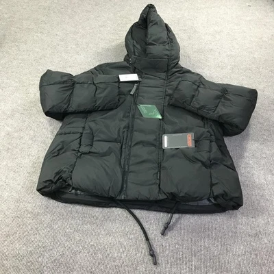 G-Star RAW Whistler Short Puffer Jacket Womens Large Black Hooded Thermore Warm - Image 1 of 4