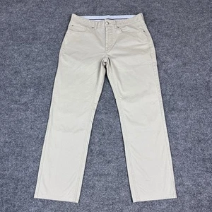 Pantalone Peter Millar uomo 33 kaki morbido twill pima cotone chino golf 5 tasche - Foto 1 di 17