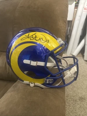 Casco réplica Kurt Warner Rams certificado Beckett Foto 1 de 4