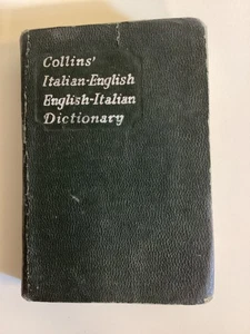 Collins' English/Italian 1963 Leatherette Pocket Mini Dictionary - Free Shipping - Picture 1 of 15