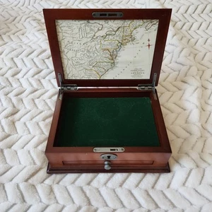 PCS Americas First Silver Coins Wooden Box NO KEY - Picture 1 of 5