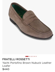 Fratellli Rossetti Yacht Portifino Braun Nubukleder Herren Halbschuh Größe 8 " - Bild 1 von 13