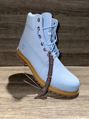 Timberland Premium 6 Inch Waterproof Light Blue Nubuck Boots Women's Sz 11 - Image 1 of 4