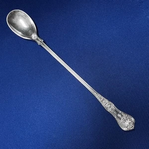 Tiffany English King Sterling Silver Iced Tea Spoon - Mono S - Picture 1 of 4
