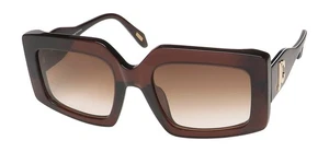 NEW JUST CAVALLI SJC020 SUNGLASSES FULL-RIM OVERSIZED BROWN PLASTIC 54-21-140 - Picture 1 of 8