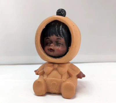 Vintage Baby Inuit Eskimo Doll – Rubber Toy with 3 Changing Faces – Rare 60s - Image 1 of 4