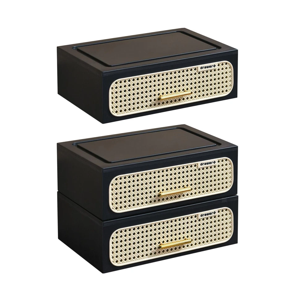 Imitation Rattan NightStand Night Stand with Drawer Space Saving Fashion - Image 1 of 1