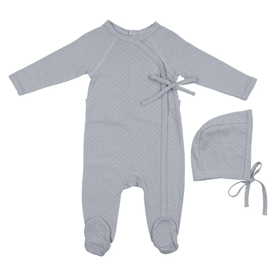 Kimono Layette Set - Blue Gray - Image 1 of 1