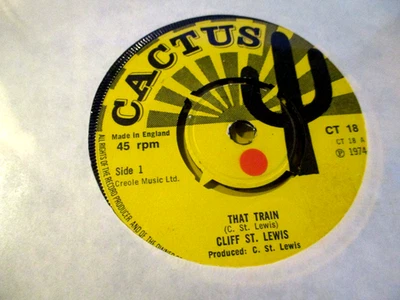 1974 CACTUS LABEL REGGAE CLIFF ST. LEWIS THAT TRAIN 7" RECORD SUPERB EX Foto 1 de 2