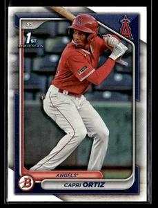 Capri Ortiz - 2024 1st Bowman Prospects Paper Base #BP-73 Los Angeles Angels - Picture 1 of 2