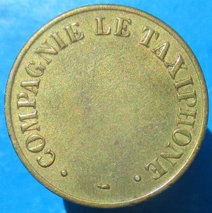 Telephone token - France - Compagnie le Taxiphone - Brass - 24 mm - Picture 1 of 2