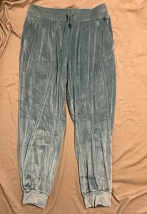 NWT Victorias Secret On Point Dark Teal Velour Ribbed Jogger Sweatpants Womens L - Picture 1 of 10