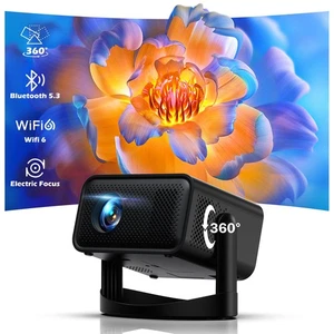 NEU Tragbar 4K Beamer HD Android 12000Lumen WiFi HDMI Projektor FHD LCD Heimkino - Bild 1 von 10