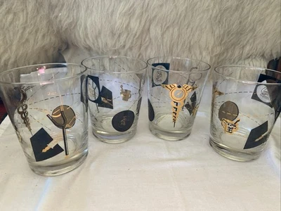 4 件老式 NESS MCM 双高球玻璃卡杜斯医疗药用 4.25 英寸 — 第 1/4 张图片