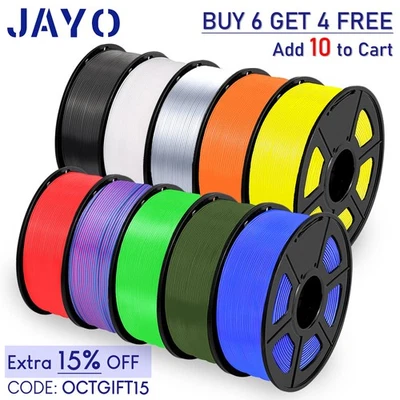 🎁BUY 10 PAY 6 JAYO 1.1KG Matte PETG PLA+ SILK Dual PLA Classic 1.75mm Filament - image 1 of 4