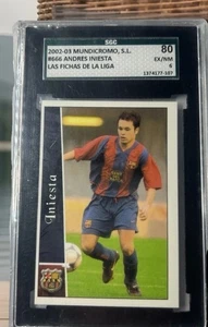 Near Mint 2002 Mundicromo Liga #666 Andres Iniesta Lujan Rookie RC Barcelona - Bild 1 von 1