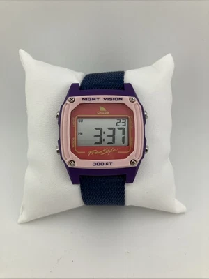 Reloj digital Freestyle Shark para dama 37 mm rosa púrpura azul correa de nailon - FUNCIONA Foto 1 de 4