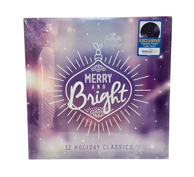 Merry & Bright 12 Holiday Classics Walmart Exclusive Opaque Purple Vinyl LP NEW - Image 1 of 4