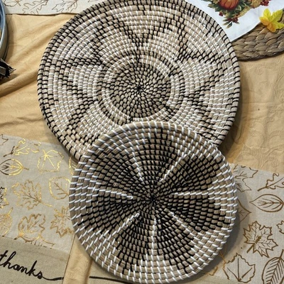 Conjunto de 2 cestas decorativas de tecido para pendurar na parede - Imagem 1 de 4